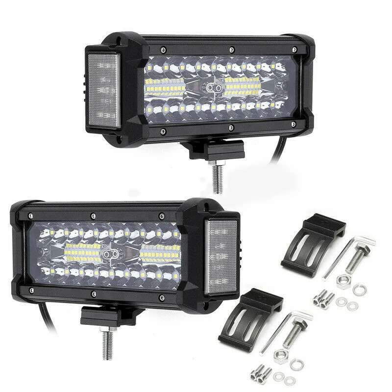 2 PCS 7 Inch 360W Dual Side Shooter LED Work Light Bar Combo Offroad ATV Driving Lamp - Цвет: 2 PCS
