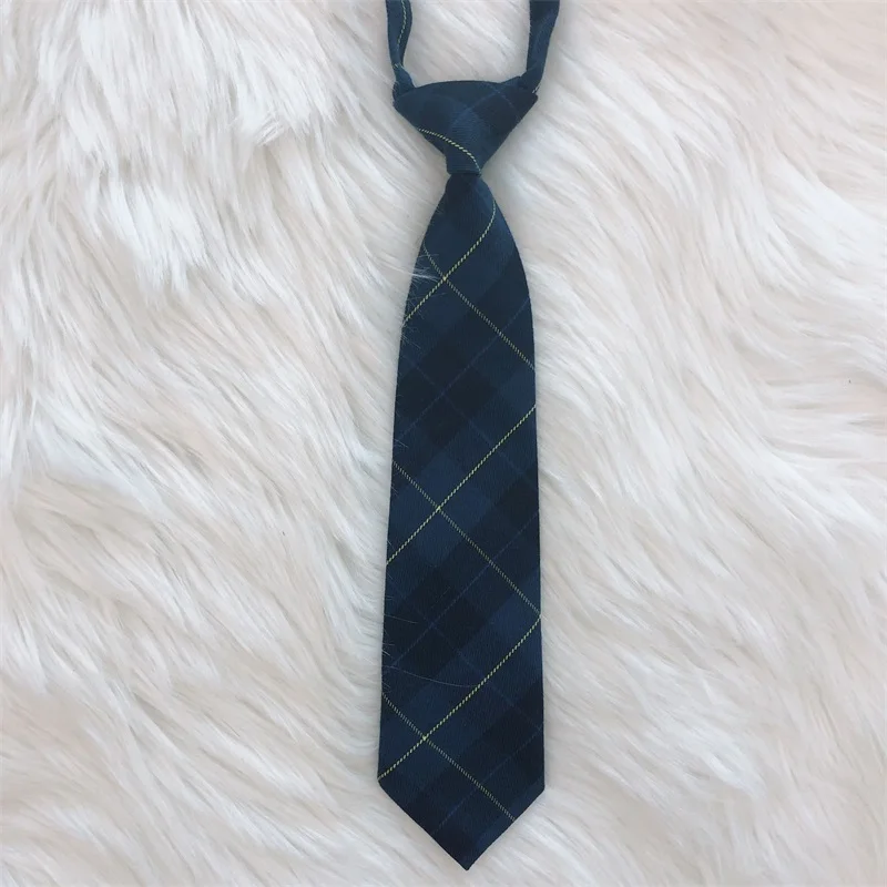 Blue Tie Японская форма Jk галстук-бабочка Милая школьная форма аксессуары подростковые резинки для девочек студенческий клетчатый галстук-бабочка широкий галстук регулируемый - Цвет: Blue Tie