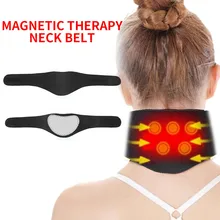 2 шт./лот, магнитный массажер для шеи, турмалиновый Магнитный Массажный пояс для шеи с подогревом, облегчение боли, уход за здоровьем, релаксационный терапевтический инструмент