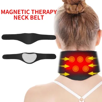 

2PCS/Lot Magnet Neck Massager Tourmaline Magnetic Massage Belt For Neck Heating Pain Relief Health Care Relaxation Therapy Tool