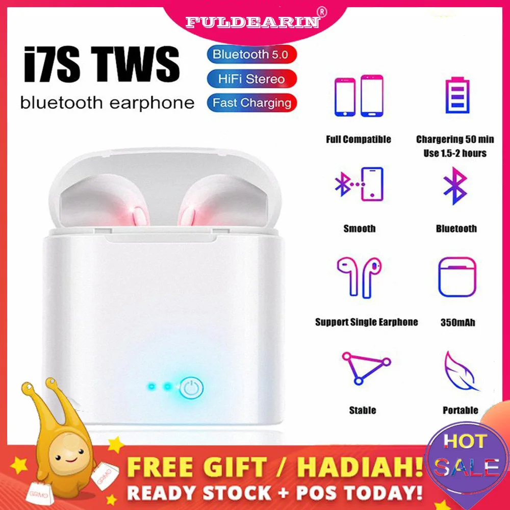 I7S TWS беспроводные Bluetooth вакуумные стереонаушники портативная Спортивная