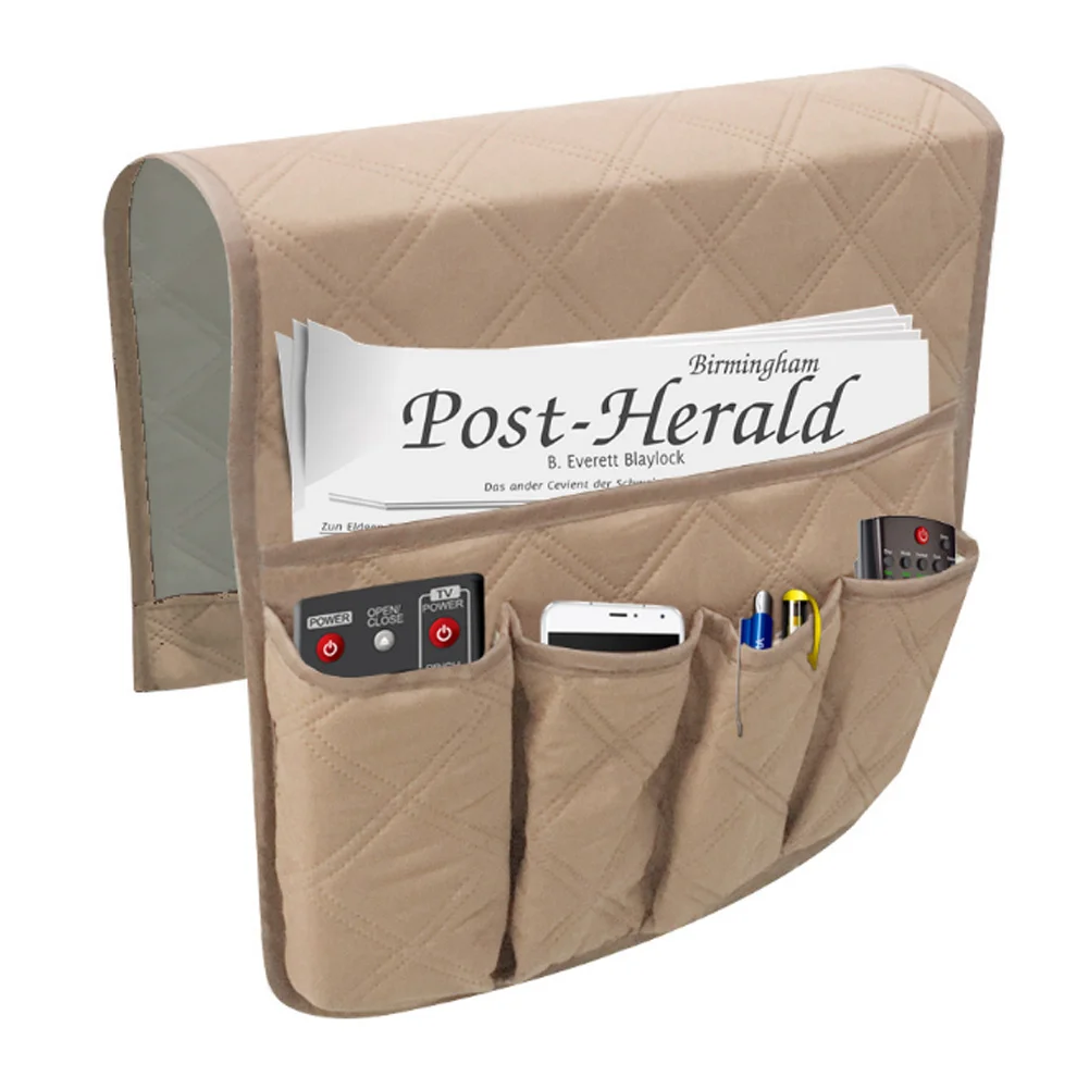  Bedside Bed Organizer Hanging Storage Bag with Multiple Pockets Magazine Books Holder for Home Sofa