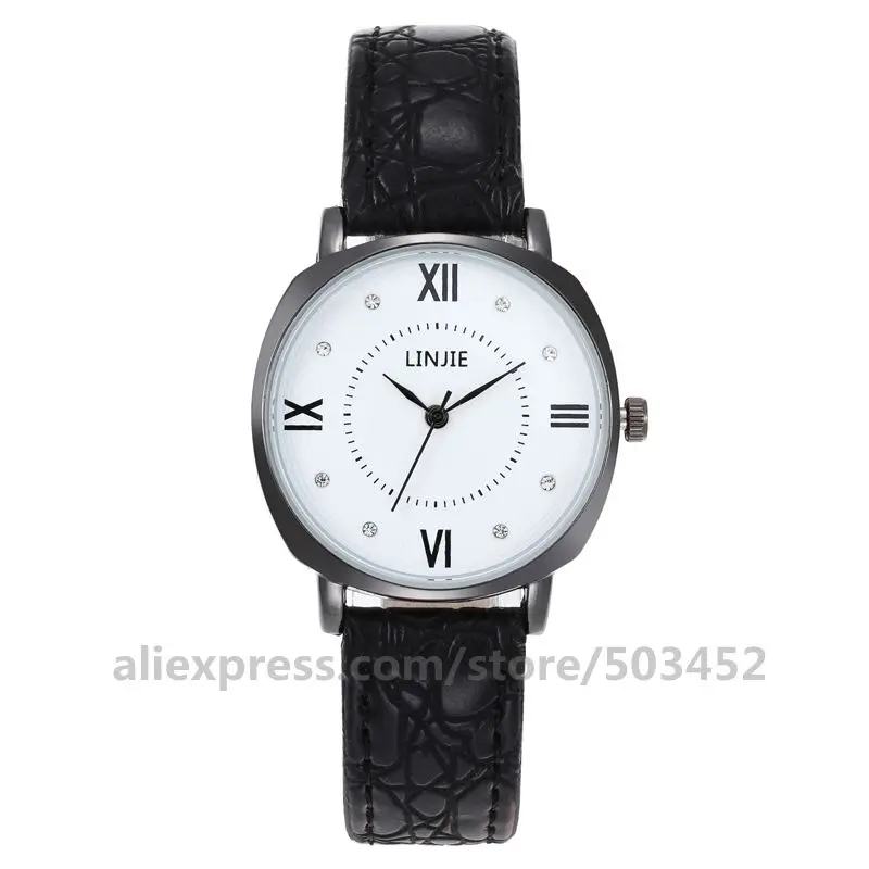 small black 100 шт./лот, мужские и женские часы LINJIE,, простые часы King And queen, модные новые часы для любителей спорта - Цвет: small black