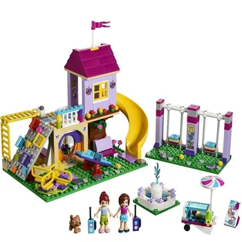 

Friends The Heartlake City Playground Set Girl Model Building Blocks Kits Bricks Compatible With Lepining Children Toy