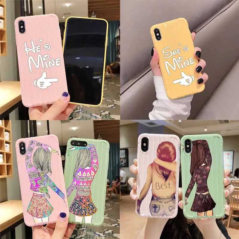 Чемодан на колесиках для лучших друзей текстурный чехол телефона iPhone 11 Pro Max X XS MAX 8