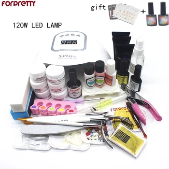 

Gel Polish Acrylic Nail Gellak Manicure Kit Nails Set Unha Manicura With Lamp Professional LED UV Builder Ongle Extension Kits