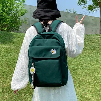 

2020 Original packsack solid color Cartoon sunflower Backpack lightweight breathable Leisure Schoolbag student Durable Bookbags