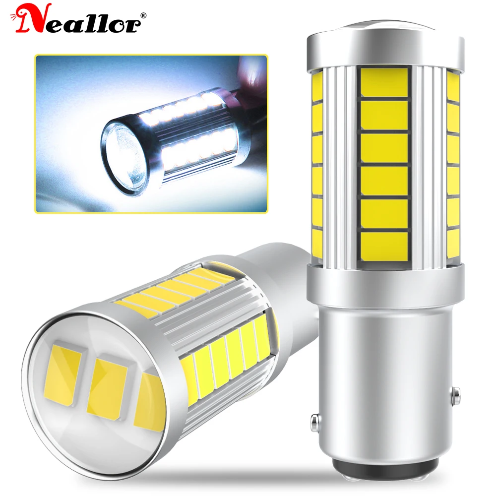 2 шт. 1157 BAY15D P21 5 Вт светодиодный лампы 33 SMD 5730 чипов высокой Мощность светильник