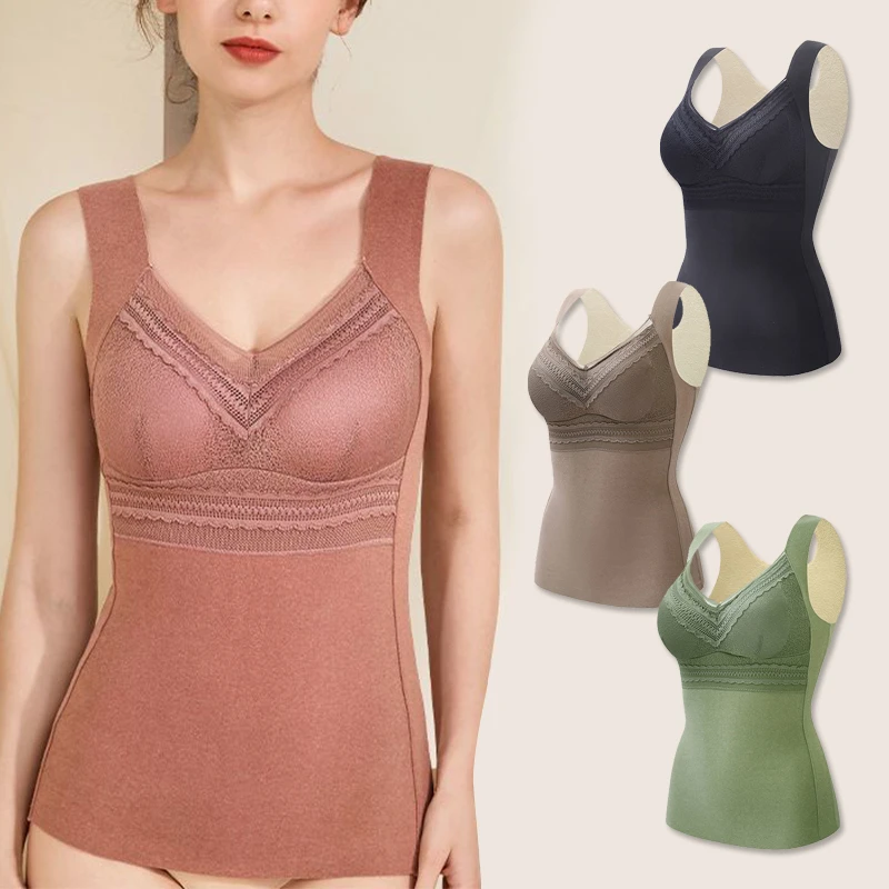 Camiseta interior de terciopelo y lana mujer, Bralette ropa interior con cuello en V, lencería fina de talla grande| | - AliExpress