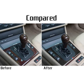 

1pcs Sticker 1x 1* Carbon Fiber Inner Gear Box Cover For BMW 3 Series E46 98-05