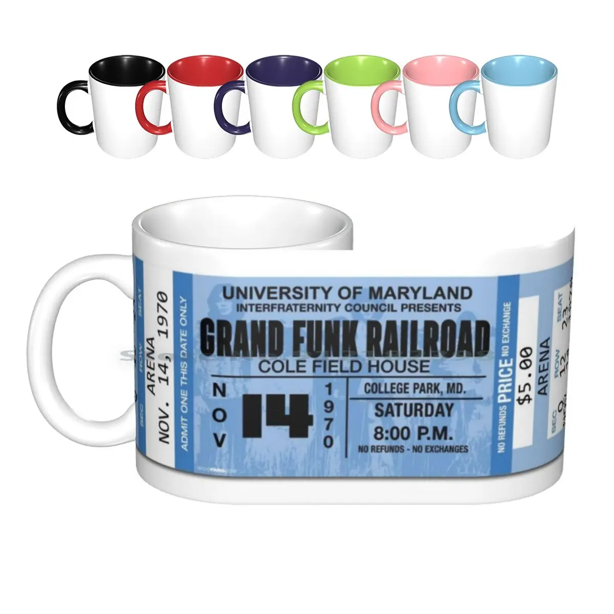 Classic Rock Concert Ticks-Grand Funk Railroad Tazze In Ceramica Tazze Da Caffè Tazza Da Tè Al Latte Grand Funk Railroad Blues A Boogie