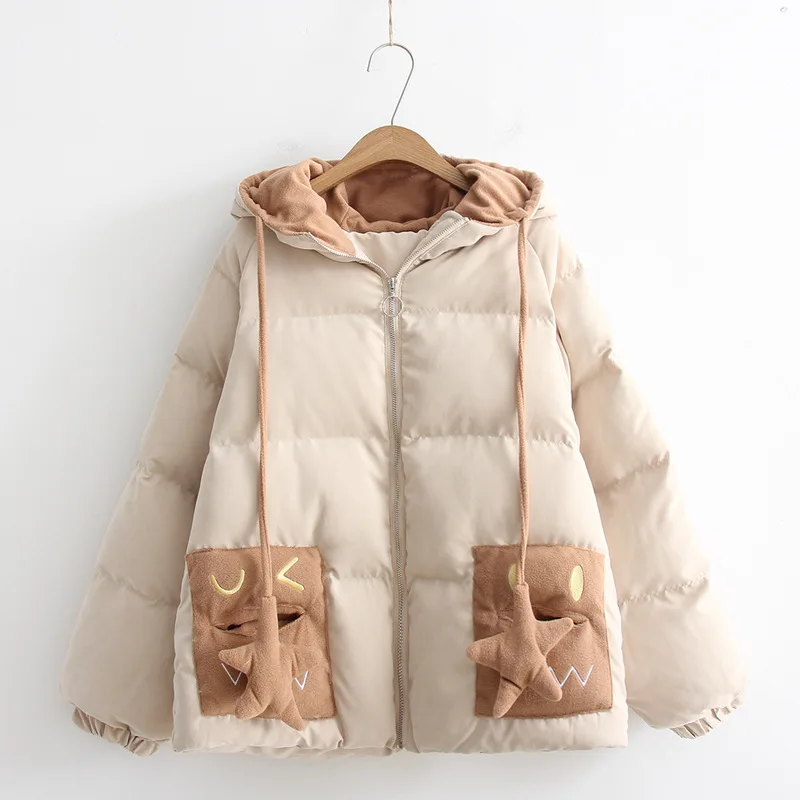 

Hh9382 down Coat Short Cotton Coat Korean-style New Style Small Cotton-Padded Jacket Students Cotton-padded Clothes Winter Cute