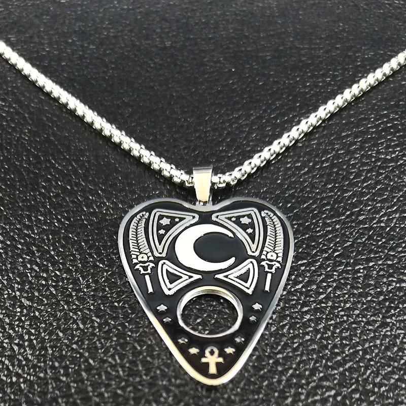 Ожерелье из нержавеющей стали с Луной и колдовством, женское серебряное ожерелье с цепочкой, ювелирные изделия acero inoxible joyeria mujer N19359