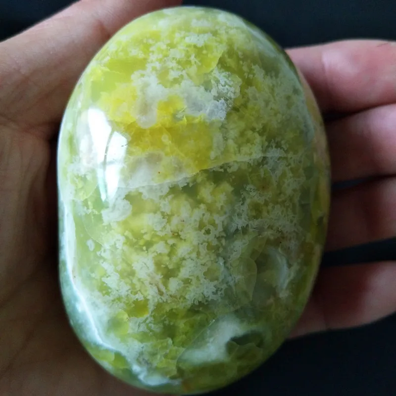 

Natural green opal palm stones playthings small stones and crystals healing crystal