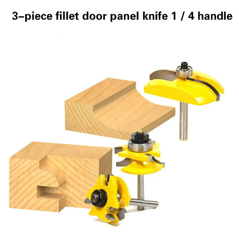 1/4 Handle High Tenon Combine Knife Cabinet Door Knives Rounded Carving Machine Milling Cutter | Инструменты