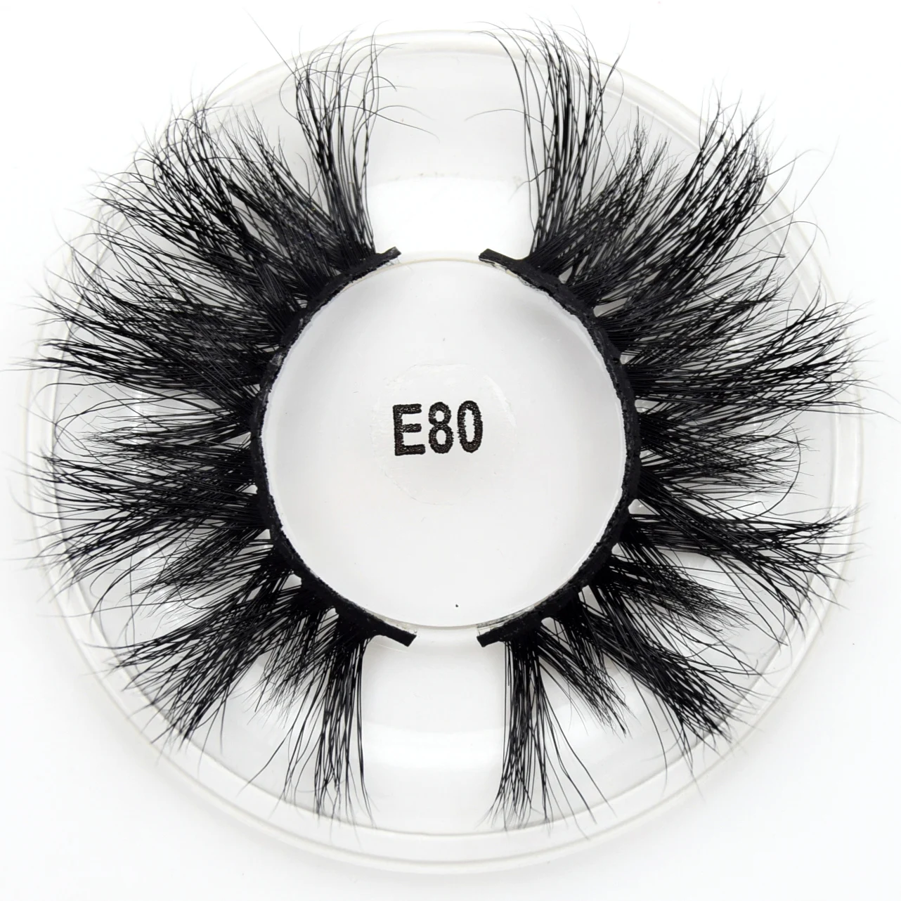 E80 round Visofree 25 мм Драматические Длинные ресницы норковые накладные ресницы 5D ресницы толстые крест-накрест Wispies Fluffies расширение макияж E68 - Цвет: E80 round