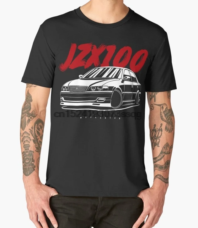 Мужская футболка с принтом хлопковая Футболка круглым вырезом Chaser JZX100 женская