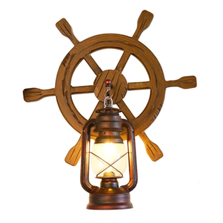 

Nordic Retro LED Solid Wood Wall Lights Modern Industry Bar Cafe Decoration Lamp Wall Aisle Corridor Lamp Bedroom Light Fixtures