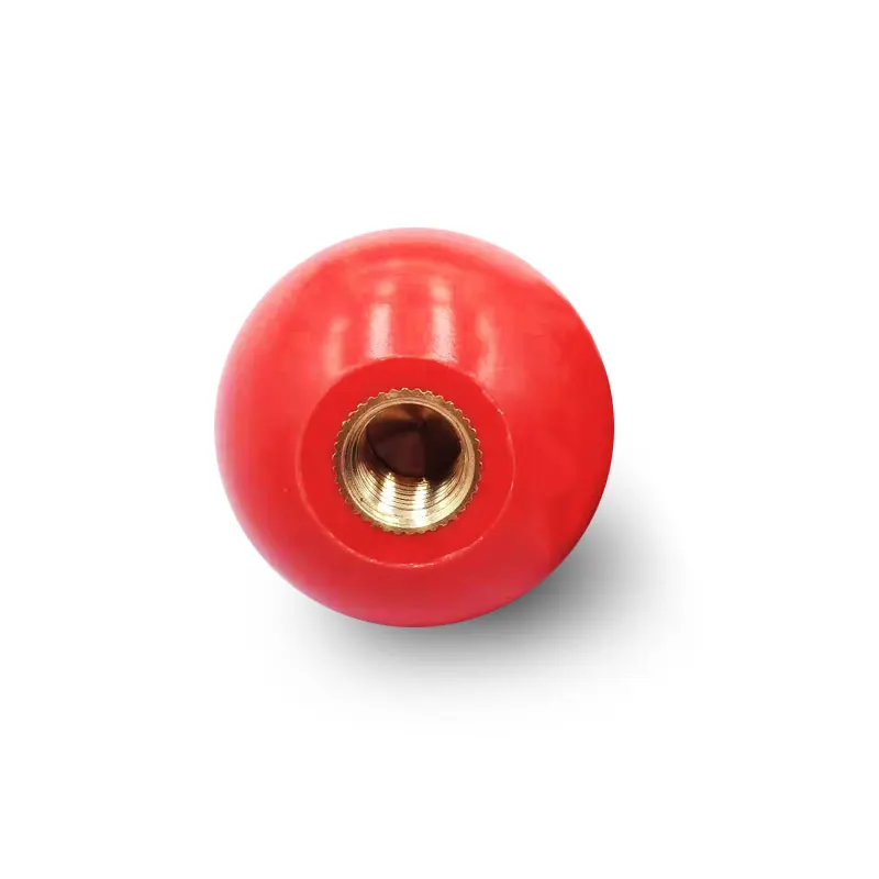 M4/M5/M6/M8/M10/M12/M14/M16 Thread 16/20/25/32/35/40/50mm Metal Threaded Round Machine Handles Drilled Balls Knobs Red 10pcs machine tool knobs