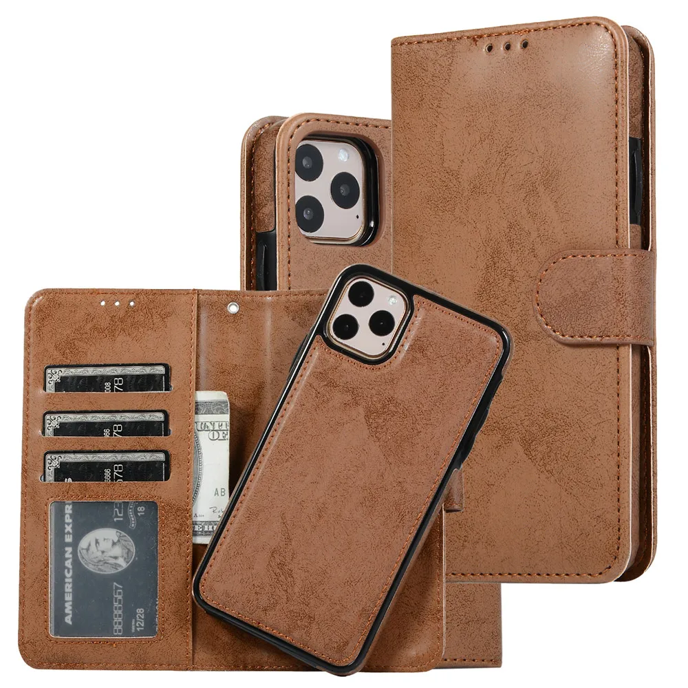 iphone 12 pro max phone case Wallet Flip Case For iPhone 13 12 Mini 11 Pro XS Max XR X 8 7 6 6s 5 5s SE 2020 Plus Leather Magnetic Etui Detachable Card Cover iphone 12 pro max wallet case