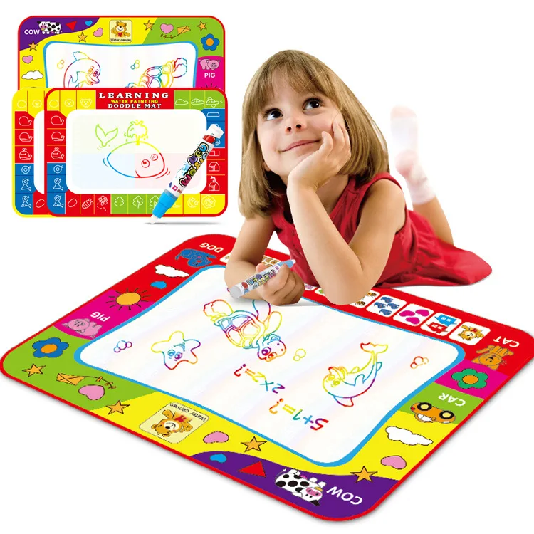

Children Rainbow-colored Magic Water Canvas Doing Homework Blanket Graffiti Children'S Educational Early Childhood Toy Four Colo