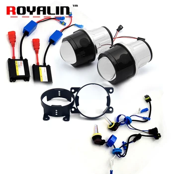 

ROYALIN Fog Light Lens H11 Xenon Kit for Ford 2.5 Metal Bi-Xenon Projector Lens for Honda CRV Subaru Renualt Suzuki 4300K 5000K