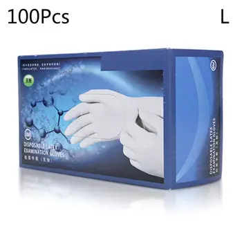 

100 Pcs Transparent Disposable PVC Gloves Oil and Wear-resistant Anti-static QX2B