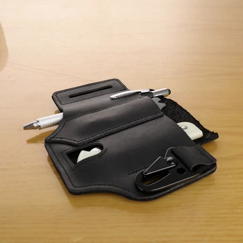 

Portable Leather Housekeeper Holders Car Keychain Key Holder Bag Case Unisex Wallet Cover Tactical Belt Leather Sheath Holster