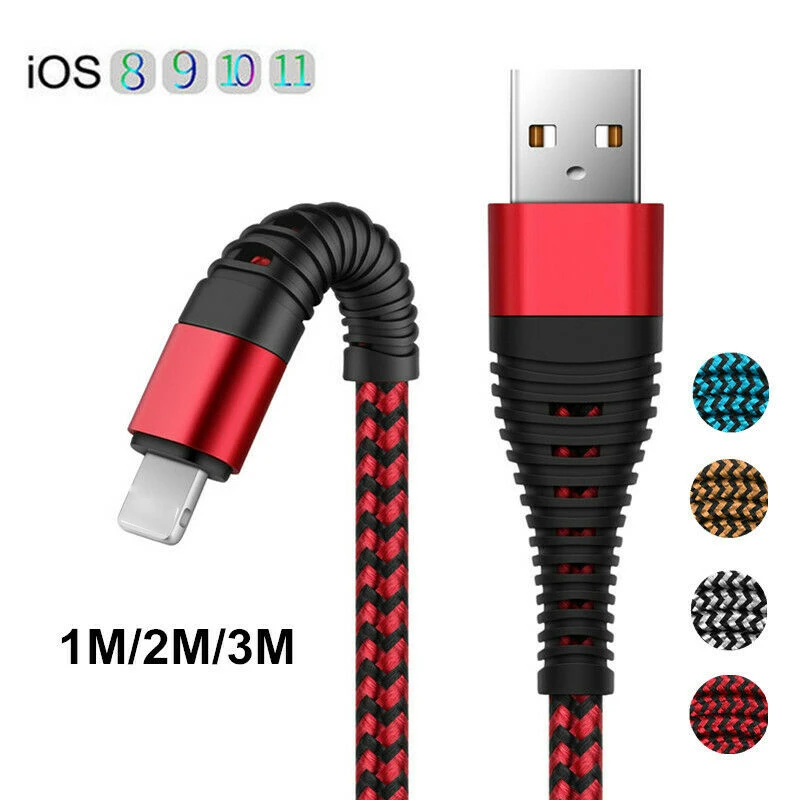 

Strong High Tensile Braided 1M 2M 3M USB Charger Cable For iPhone 6 6S 7 8 X