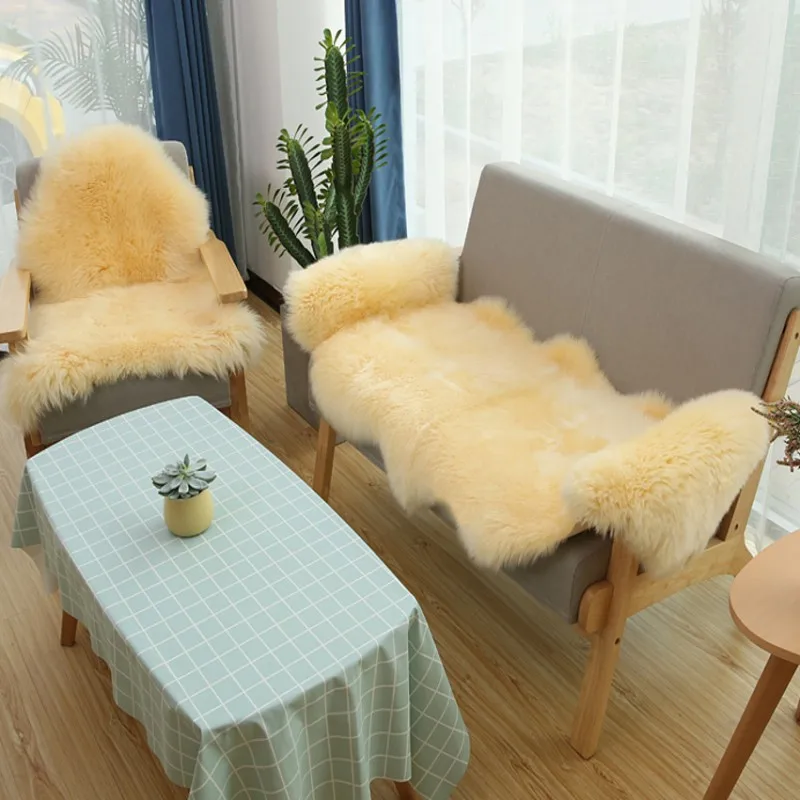 

New lake blue color top quality 1P Real full pelt NewZealand sheepskin rug 70*100cm ,black shaggy sheep fur decoration carpet