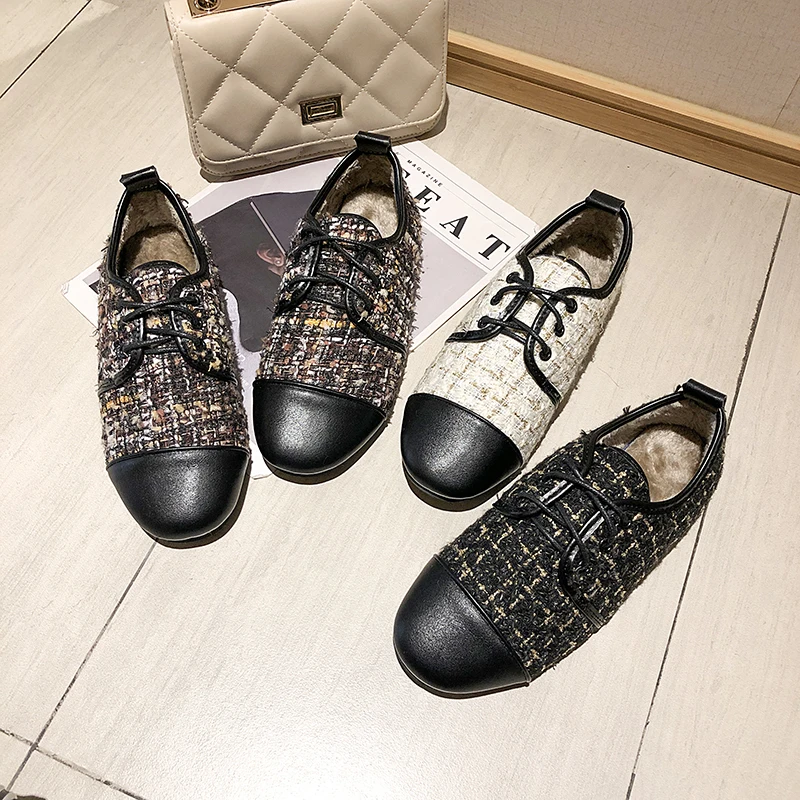 

Womens Derby Shoes Autumn All-Match 2019 Fashion Women's Female Footwear Round Toe British Style Casual Sneaker Leather New