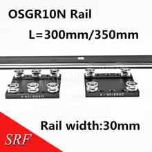 30mm width Aluminum roller linear guide rail OSGR10N L=300/350mm Dual axis linear guide with OSGB10N slide block for CNC