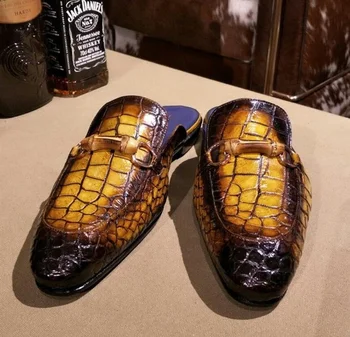 

Men pu Leather Shoes Casual Shoes Dress Shoes Brogue Shoes Spring Vintage Classic Male Casual summer slippers men F87