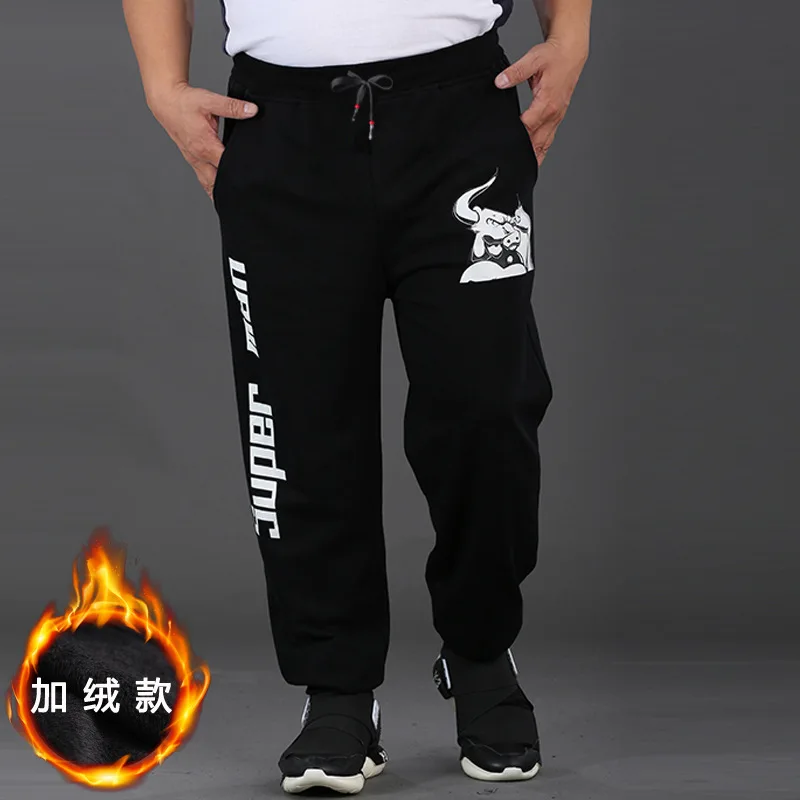 

Fat Men Casual Athletic Pants Loose-Fit Plus-sized Men's Tauren Printed MEN'S Pants Youth Large Size Plus-sized Pants
