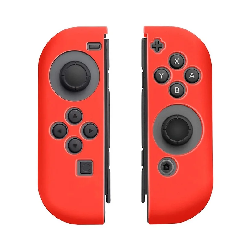 Для Nintendo Switch Joy-Con защитный Противоскользящий Мягкий силиконовый чехол для корпуса Рама Grip Красный/синий/черный/белый