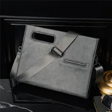 

Vintage Briefcase Men's Handbag Business Office Bags Bolso Hombre Crazy Horse Leather New Ipad Mens Shoulder Bag Sacoche Homme