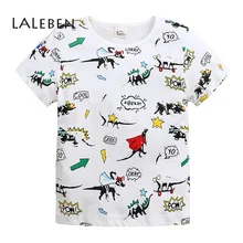 Laleben/Детские футболки с персонажами из мультфильмов коллекция года, летний детский топ с короткими рукавами для мальчиков и девочек, детский хлопковый топ с короткими рукавами