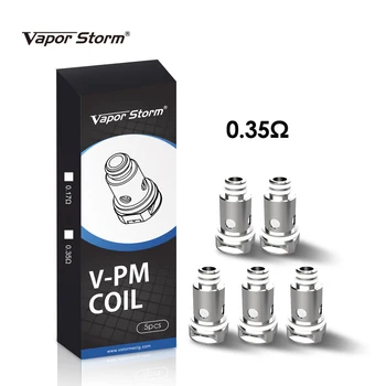 

Original Vapor Storm 5 pieces/pack VPM 40w 80w Pod Mod Coil PM Cartridge Pod Mesh Coil Head 0.35 0.6 ohm Tank Evaporator