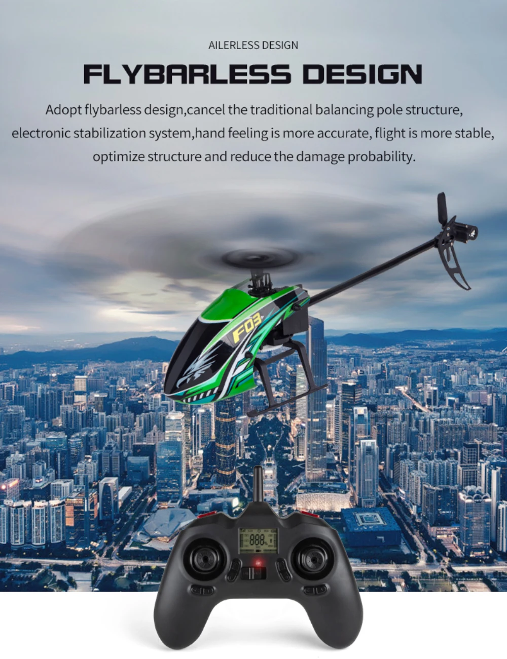 F03 RC Helicopter 2.4G Remote Control Aircraft 4CH 6-Aixs Gyro Anti-collision Alttitude Hold Toy Plane RTF VS V911S best remote control helicopter