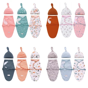 아기 Swaddle 담요 신생아 누에 고치 포장 면화 Swaddling 가방 아기 봉투 수면 자루 침구