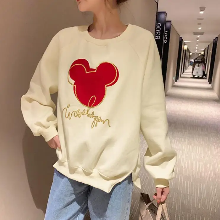 

style korean sweatshirts New loose sweatshirt women's hot stamping design autumn and winter coat