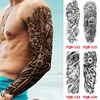 Large Arm Sleeve Tattoo Temporary Tattoo Sticker Black Roses Design Full Flower Arm Body Art Big Large Fake Tattoo Sticker ► Photo 2/6