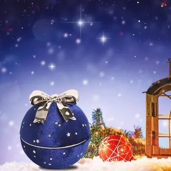 

Velvet Jewelry Box Starry Sky Velvet Bow-Knot Jewelry Storage Box Ball Shape Ring Necklace Boxes Storage Case