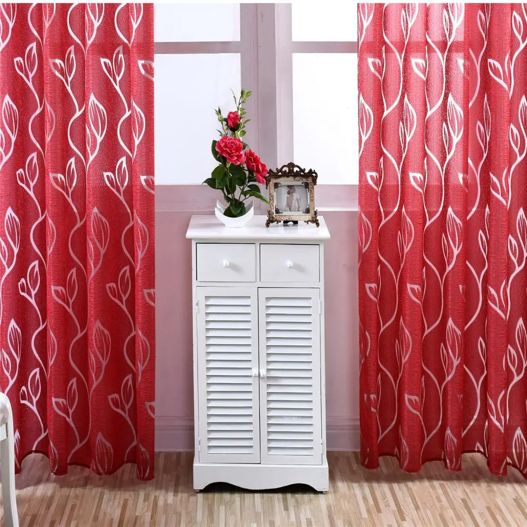 Fashion Eyelet Oriental Tulle Voile Sheer Window Curtains Drapes Divider
