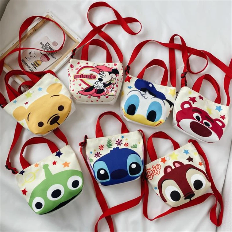 

Disney canves girl/children messenger bag cartoon mickey mouse shoulder bag cute mini handbag coin purse