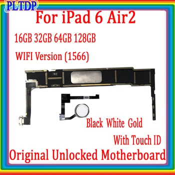 

A1566 Motherboard For ipad 6 Air 2 Wifi Version Logic board original unlock with/no touch id 16gb 32gb 64gb with iOS Good Tested