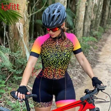 Kafitt terno de macaco de ciclismo feminino, peça única de manga longa para ciclismo