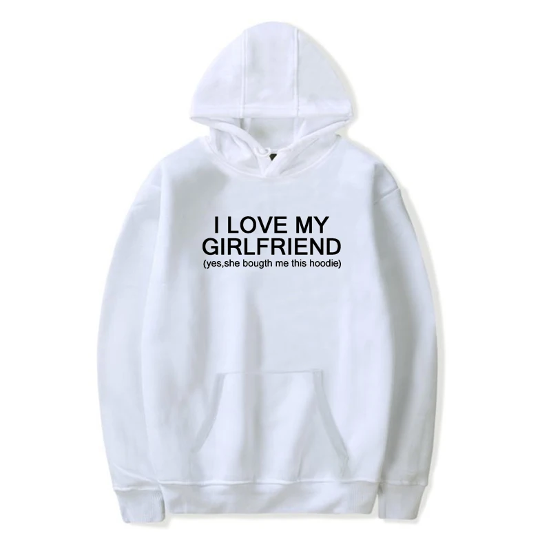 Свитшот мужской с надписью I Love My Girl худи принтом в стиле хип хоп Повседневная