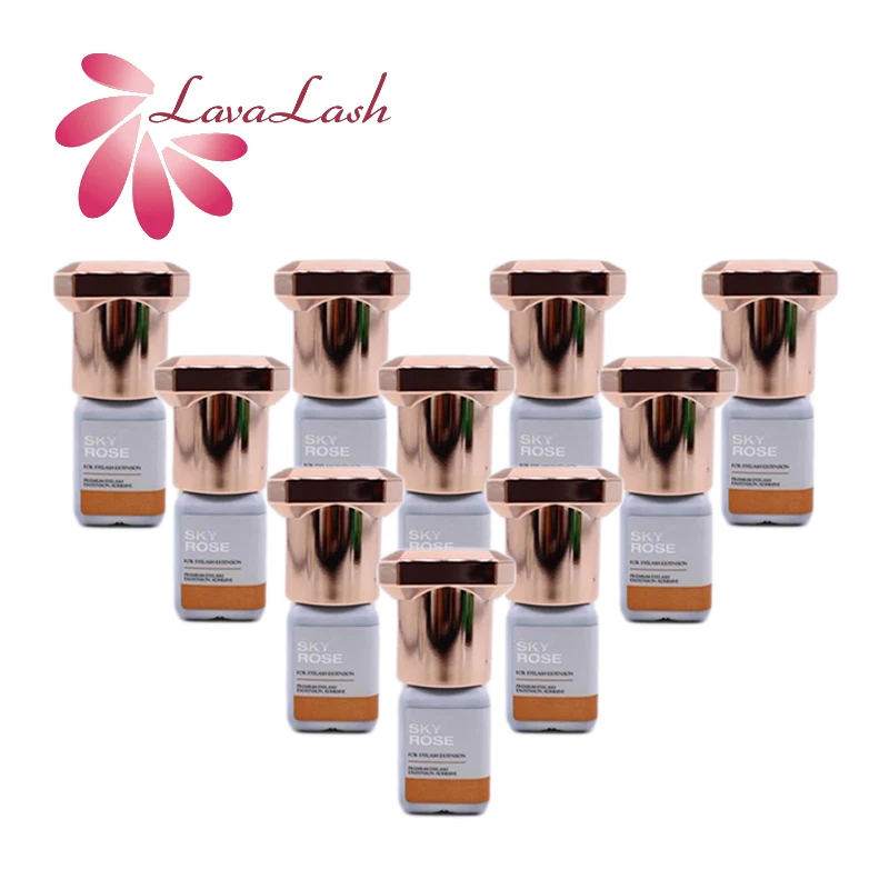 5ml SKY Rose Glue for Eyelash Extensions 1s Fast Drying Korea Original Sky Glue False Lash Glue Makeup Tools Wholesale Adhesive 5