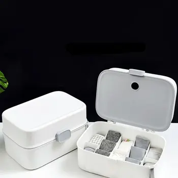 

Double layer Underwear Storage Box 12/24 Grids Home Wardrobe Drawer Closet Organizer Case for Socks Panties Bra Home Storage